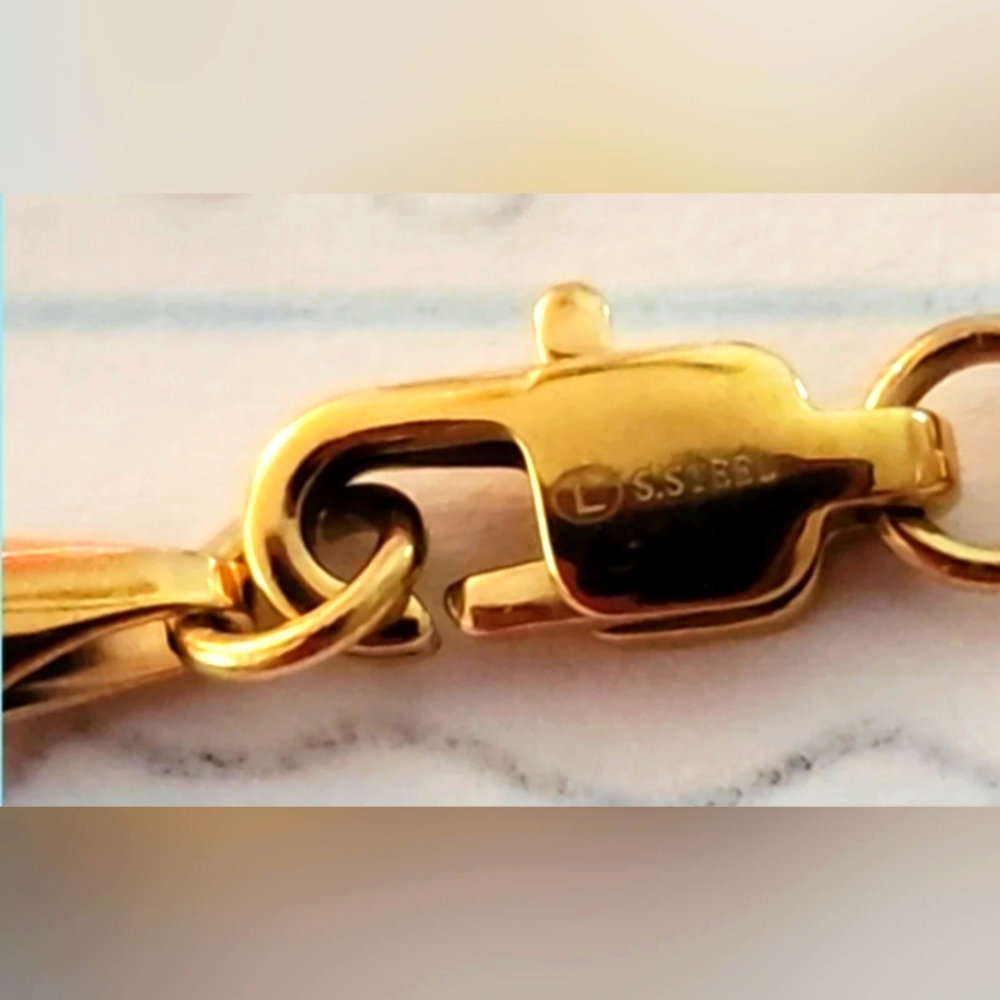 Mens New Stainless Steel Gold Chain, Unisex, 19.5 Inches - Picture 6 of 6